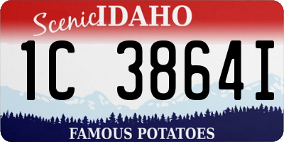 ID license plate 1C3864I