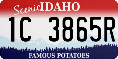 ID license plate 1C3865R