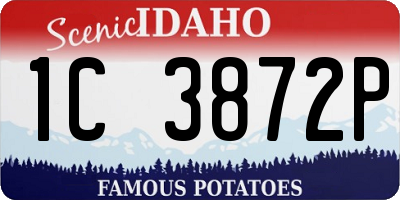 ID license plate 1C3872P