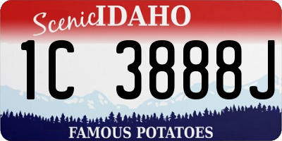 ID license plate 1C3888J