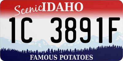 ID license plate 1C3891F