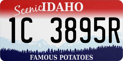 ID license plate 1C3895R