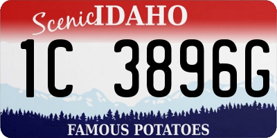 ID license plate 1C3896G