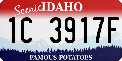 ID license plate 1C3917F