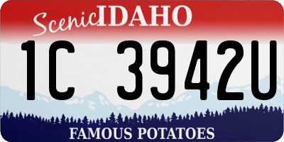 ID license plate 1C3942U