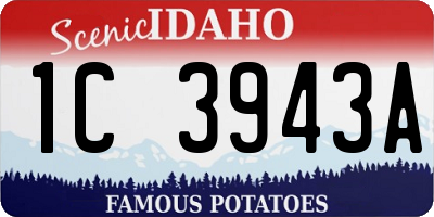 ID license plate 1C3943A