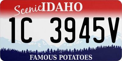ID license plate 1C3945V