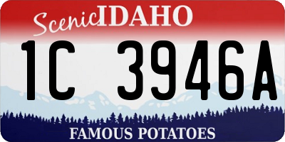 ID license plate 1C3946A