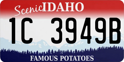 ID license plate 1C3949B