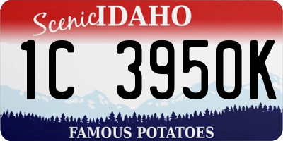 ID license plate 1C3950K