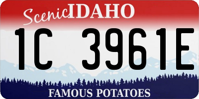 ID license plate 1C3961E