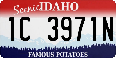 ID license plate 1C3971N