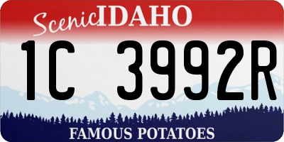 ID license plate 1C3992R