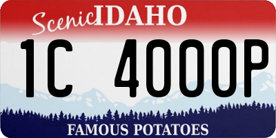 ID license plate 1C4000P