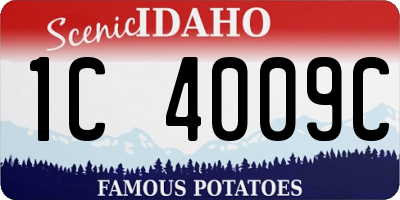ID license plate 1C4009C