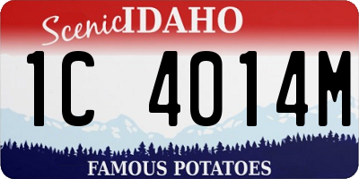 ID license plate 1C4014M