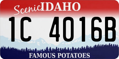 ID license plate 1C4016B