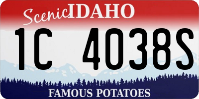 ID license plate 1C4038S