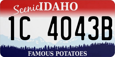 ID license plate 1C4043B