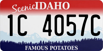 ID license plate 1C4057C