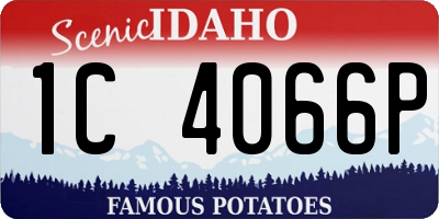 ID license plate 1C4066P