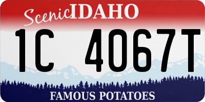 ID license plate 1C4067T