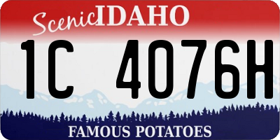 ID license plate 1C4076H