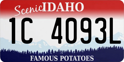 ID license plate 1C4093L