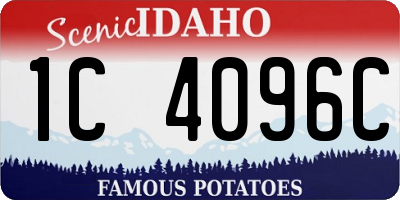 ID license plate 1C4096C