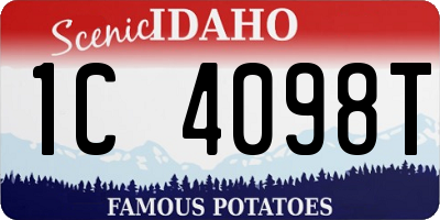 ID license plate 1C4098T