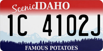 ID license plate 1C4102J