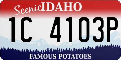 ID license plate 1C4103P