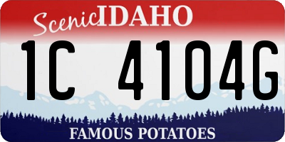 ID license plate 1C4104G