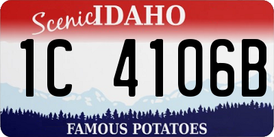 ID license plate 1C4106B