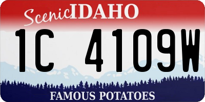 ID license plate 1C4109W