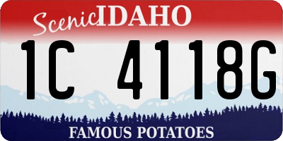 ID license plate 1C4118G