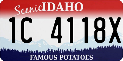 ID license plate 1C4118X