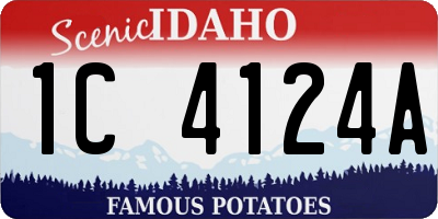 ID license plate 1C4124A
