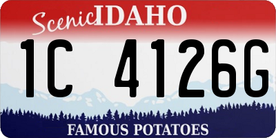 ID license plate 1C4126G