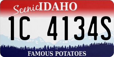 ID license plate 1C4134S