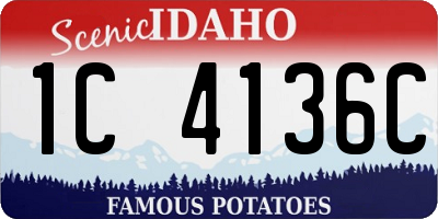 ID license plate 1C4136C