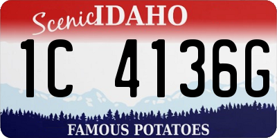 ID license plate 1C4136G