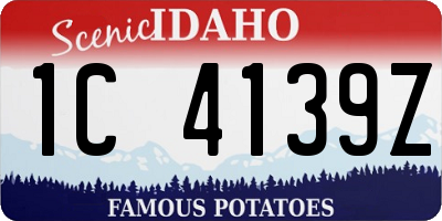 ID license plate 1C4139Z