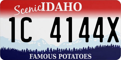 ID license plate 1C4144X