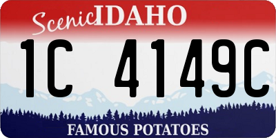 ID license plate 1C4149C