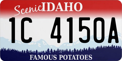 ID license plate 1C4150A