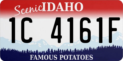 ID license plate 1C4161F