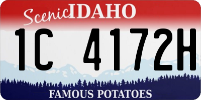ID license plate 1C4172H