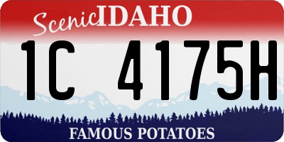 ID license plate 1C4175H