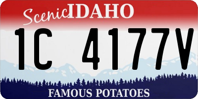 ID license plate 1C4177V